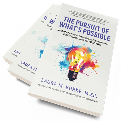 Book titled 'The Pursuit of What's Possible' by Laura M. Burke.