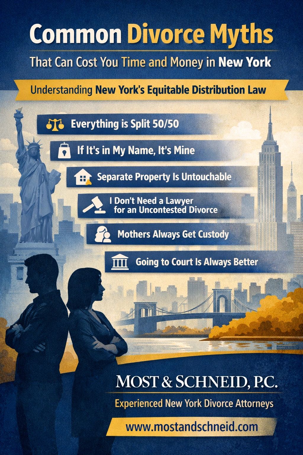 Common Divorce Myths That Can Cost You Time and Money in New York