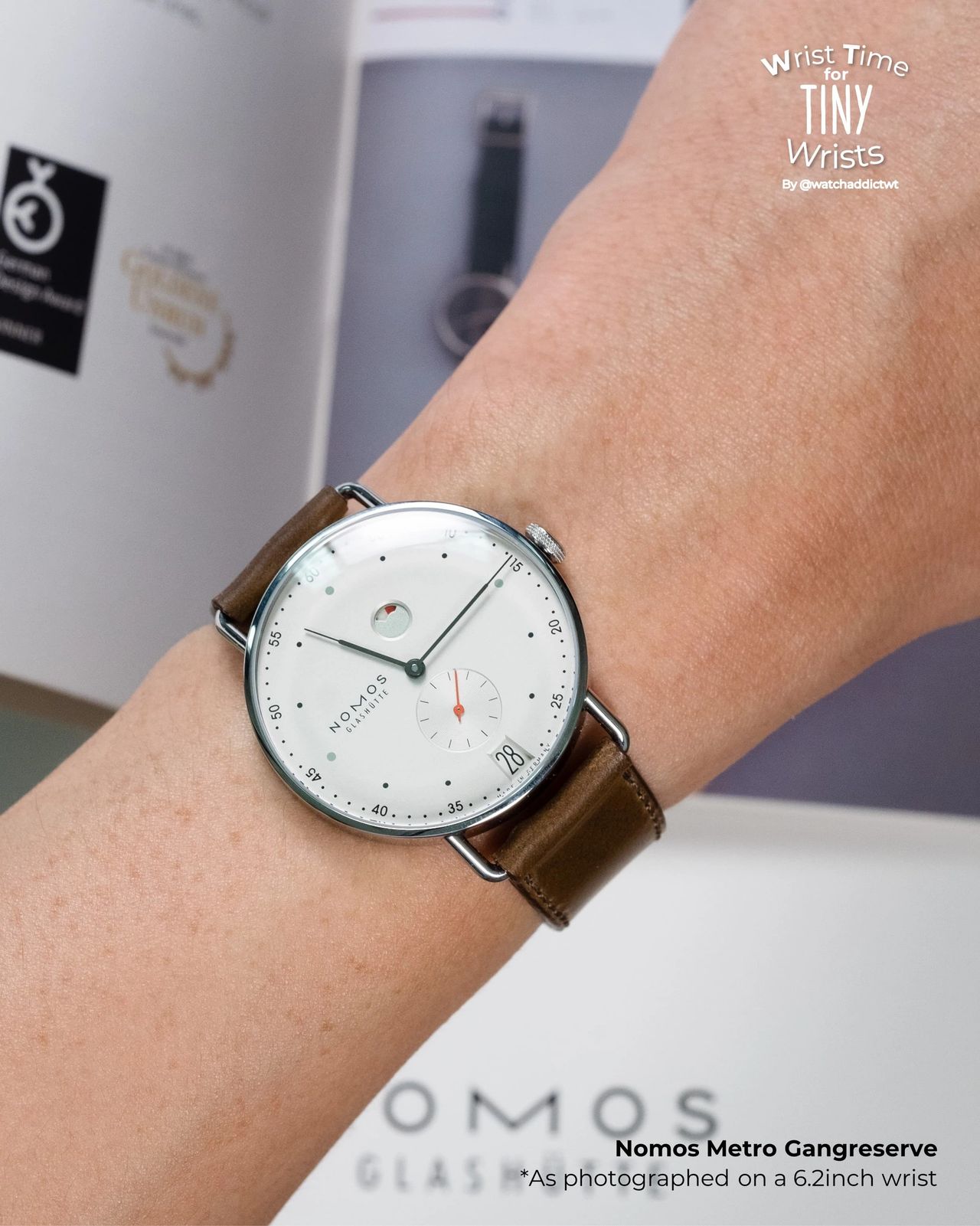 wrist nomos glashÃ¼tte taschenuhr Wrist-Guide: NOMOS Metro date power reserve for small wrists