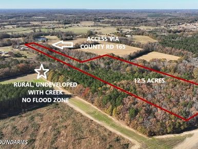 12.5 Acres Unrestricted wooded tract with trails and stream.