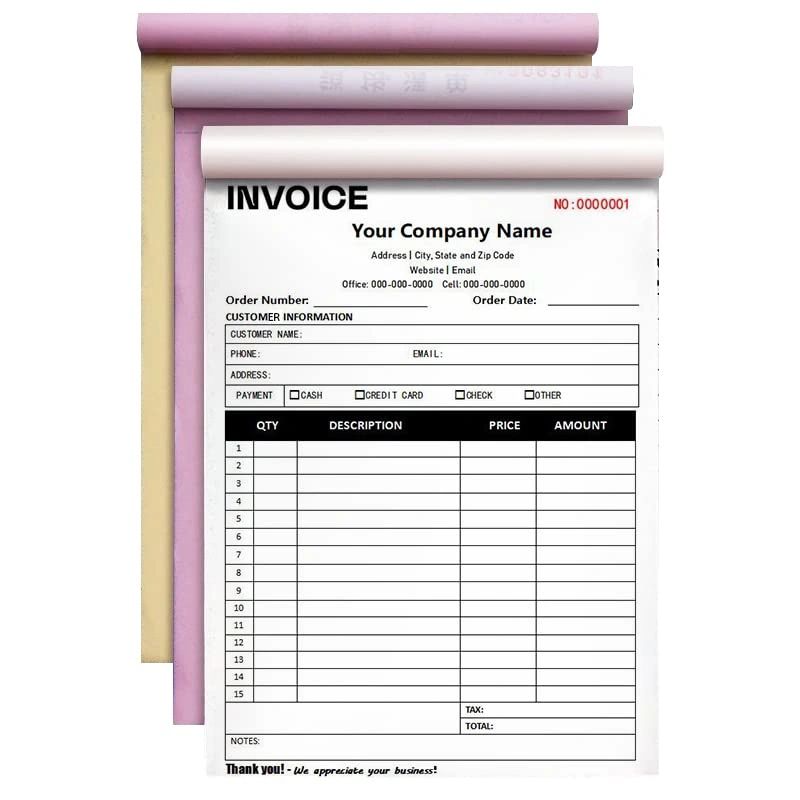 Custom invoice book