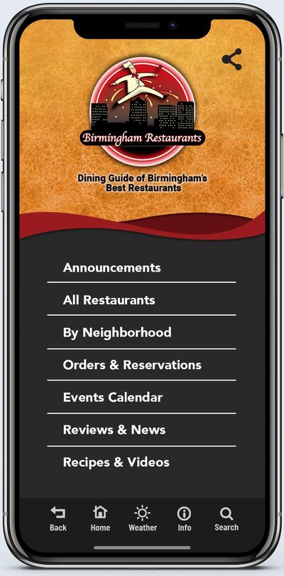 Birmingham Restaurants App 