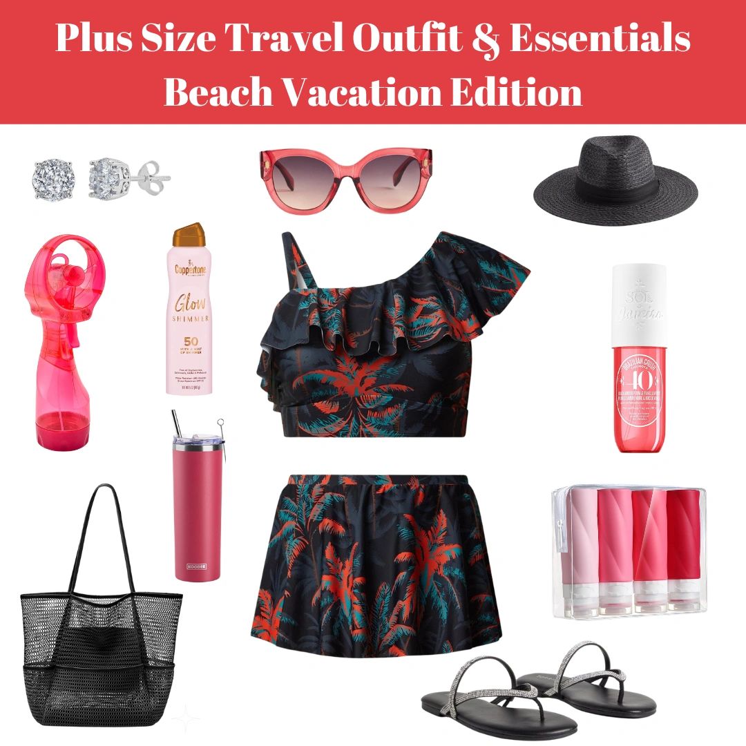 Plus Size Travel Outfits & Essentials: Beach Vacation Edition