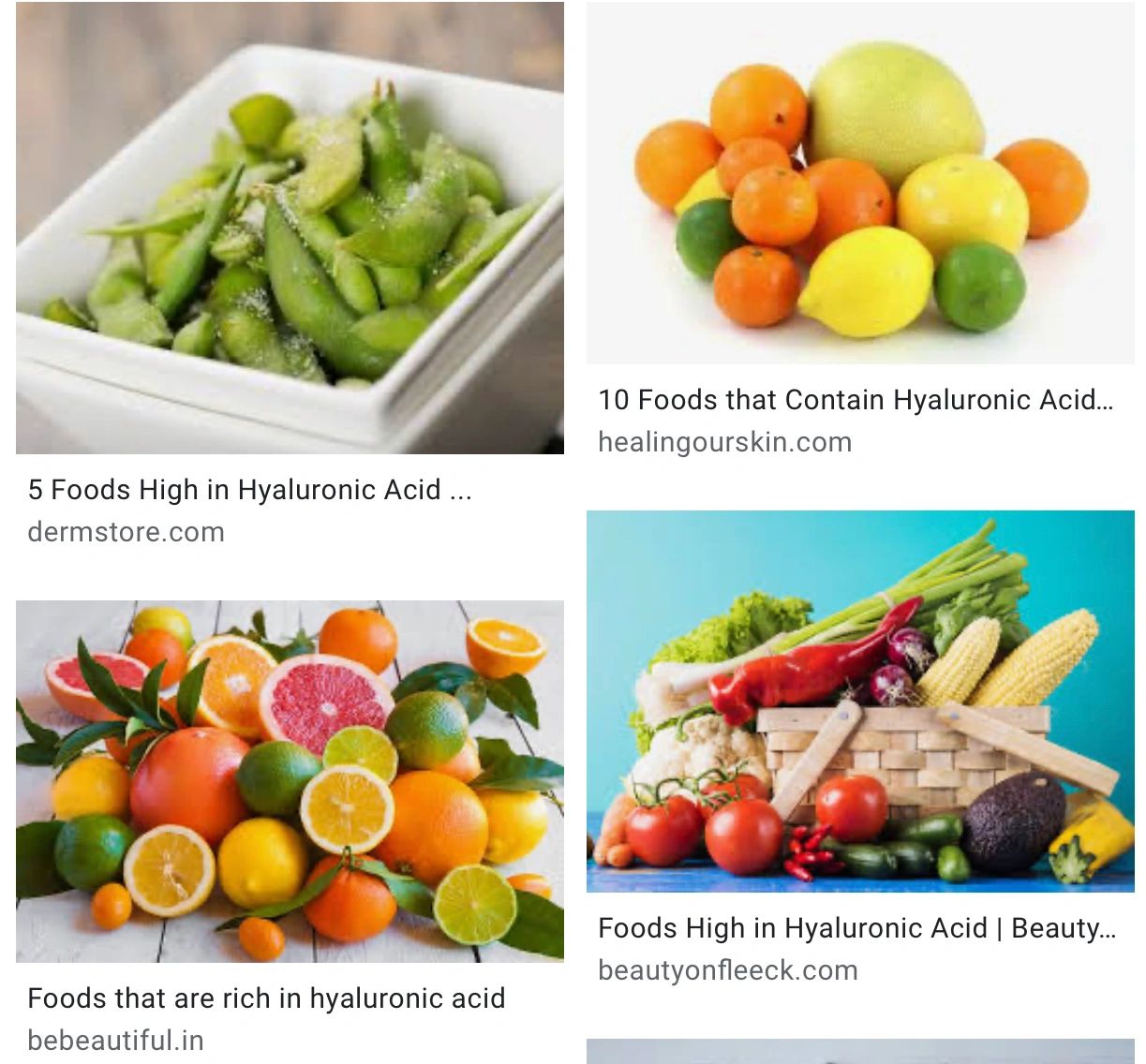 Skin Aging Food Hyaluronic Acid