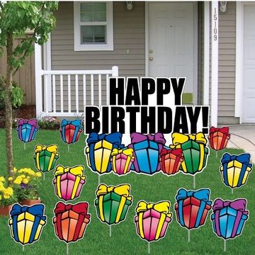 over the hill birthday yard card signs