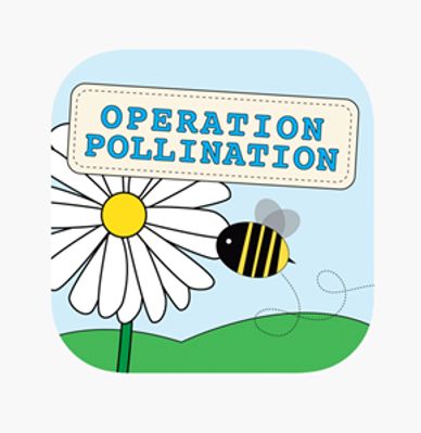 Bee and flower clipart