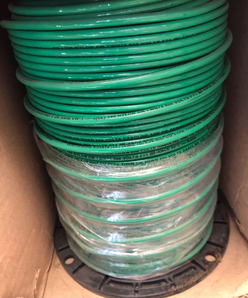 SOUTHWIRE 500 Foot 10 AWG Green Jacket Solid CU THHN Copper Tracer Locate Wire