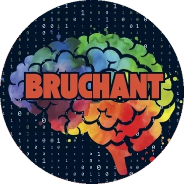 A tie-die colored brain on top of streaming 