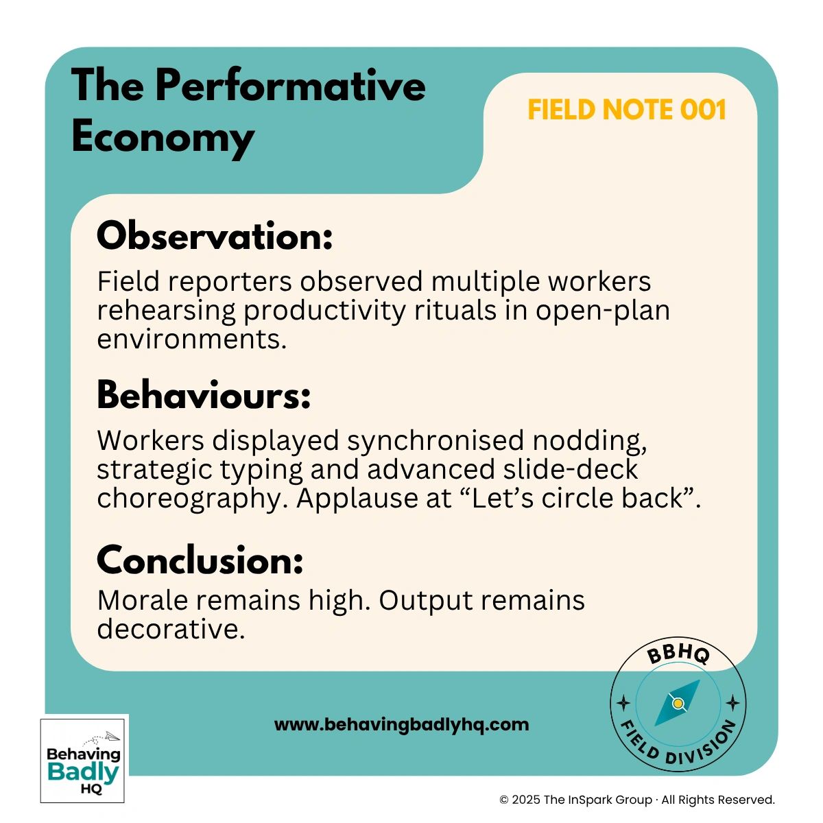 The Performative Economy: Field Note 001
