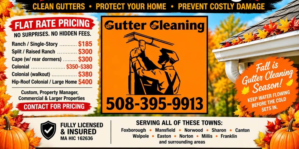 Fall gutter cleaning in Millis MA — GutterCleaning.name
