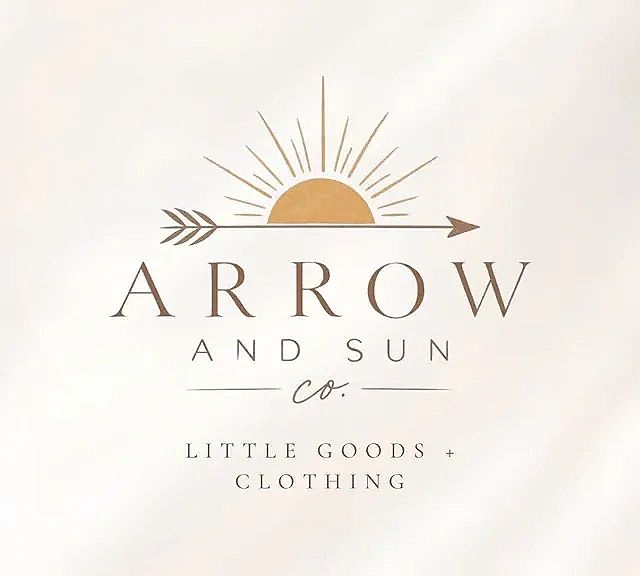 Logo for Arrow and Sun Co., specializing in little goods and clothing.