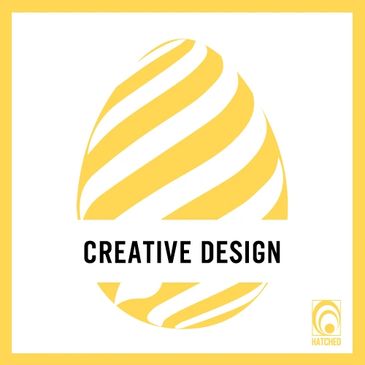 Yellow and white egg with stripes. 