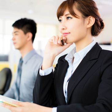 Students in a corporate training class.