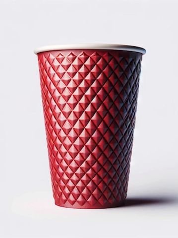 12oz Diamond Emboss Paper Cup - Premium embossed paper cup