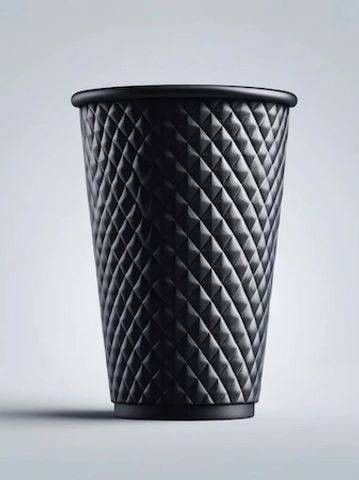 10oz Diamond Emboss Paper Cup - Embossed paper cup for hot beverages