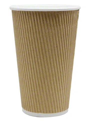 16oz Ripple Wall Paper Cup - Insulated paper cup for hot drinks