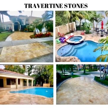 Stone, Travertne pavers. stone pool deck pavers, stone driveways