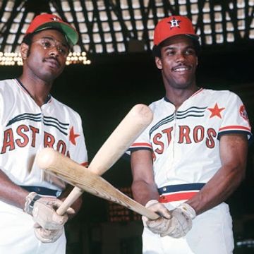 1970s Baseball - Cesar Cedeno in Houston's classic road grey uniform from  the early part of the 1970s.