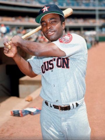 1970s Baseball - Cesar Cedeno in Houston's classic road grey uniform from  the early part of the 1970s.