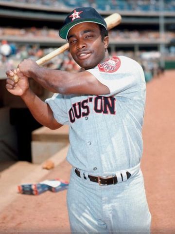 1970s Baseball - Cesar Cedeno in Houston's classic road grey