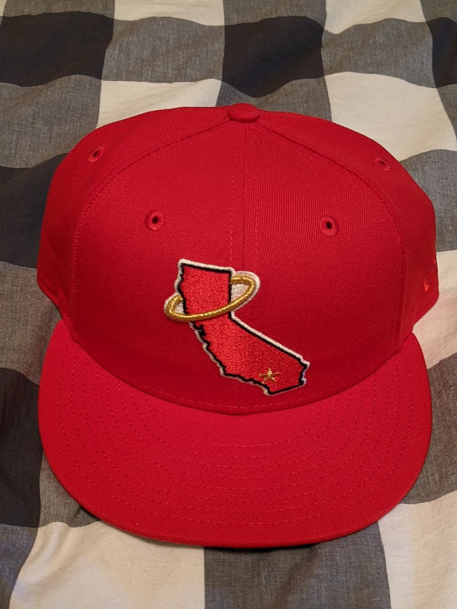 Custom California Angels State Halo Hat