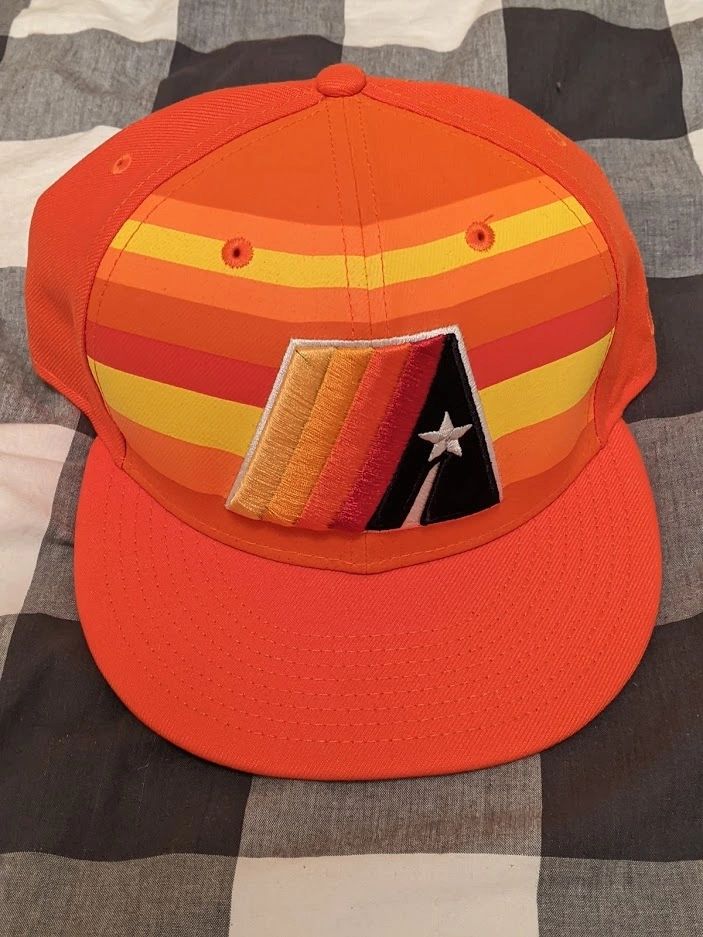 Custom Houston Astros Tequila Sunrise Prototype Hat