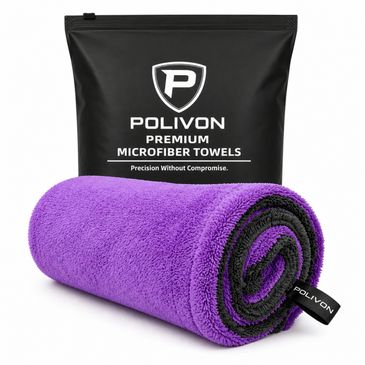 1400 GSM Drying Towel (Purple/Charcoal Gray)