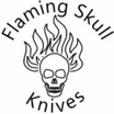 Flaming skull knives