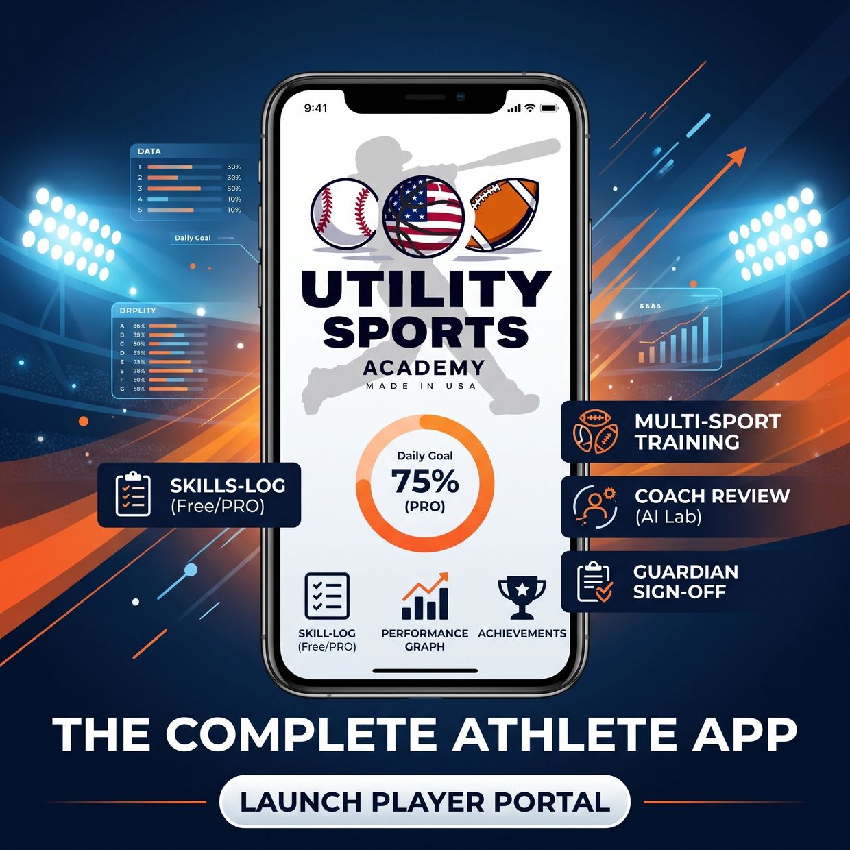 utility sports academy training app