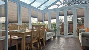 Perfect fit blinds in conservatory