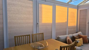 Perfect fit blinds in conservatory