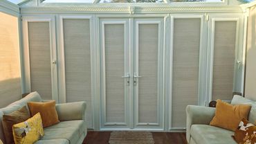 Perfect fit blinds in conservatory