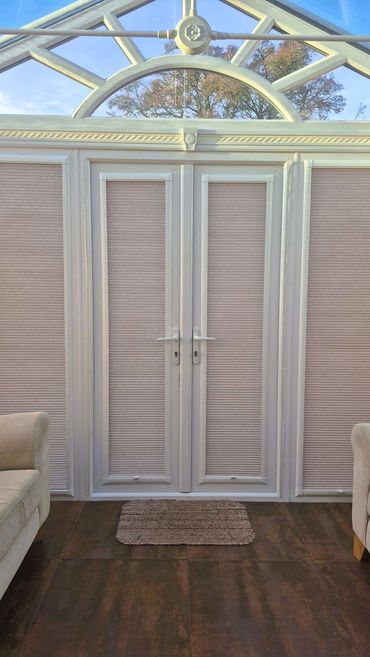 Perfect fit blinds in conservatory