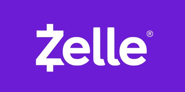 Logo of Zelle on a purple background.