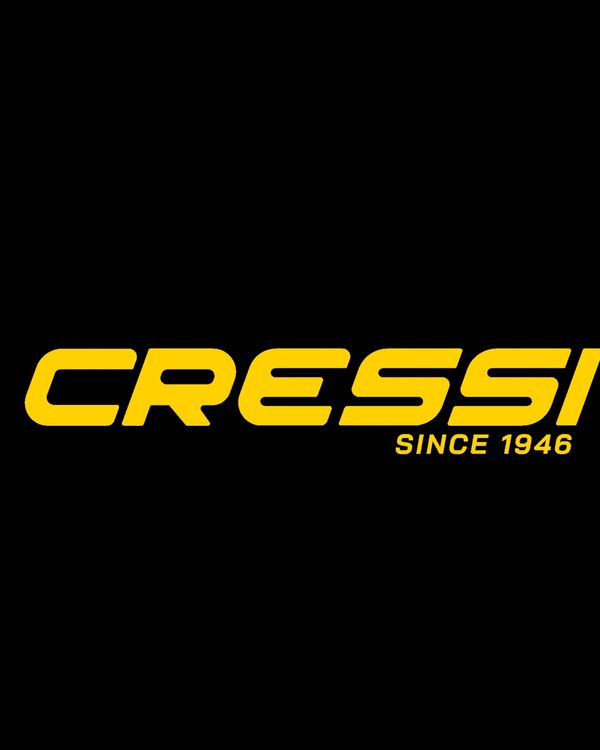 Cressi logo in bold yellow with the tagline 'Since 1946' on black background.