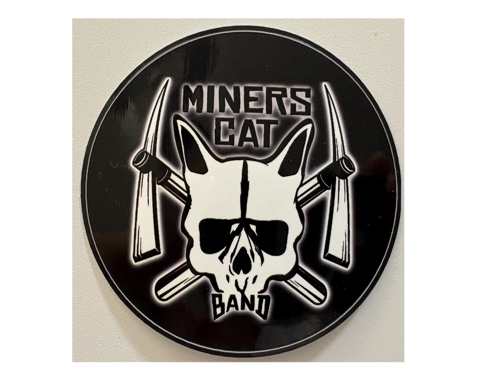 Miners Cat Band Logo 3x3 Sticker