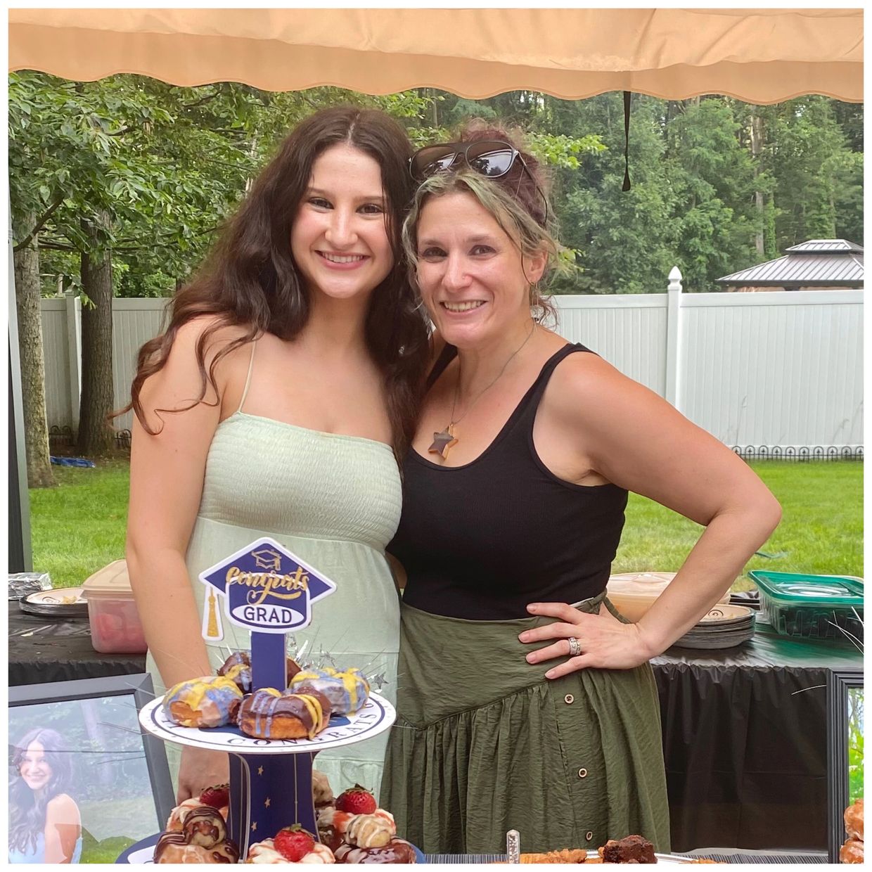 Hayley's Donut founder Liz with her niece and business namesake Hayley at her highschool graduation.