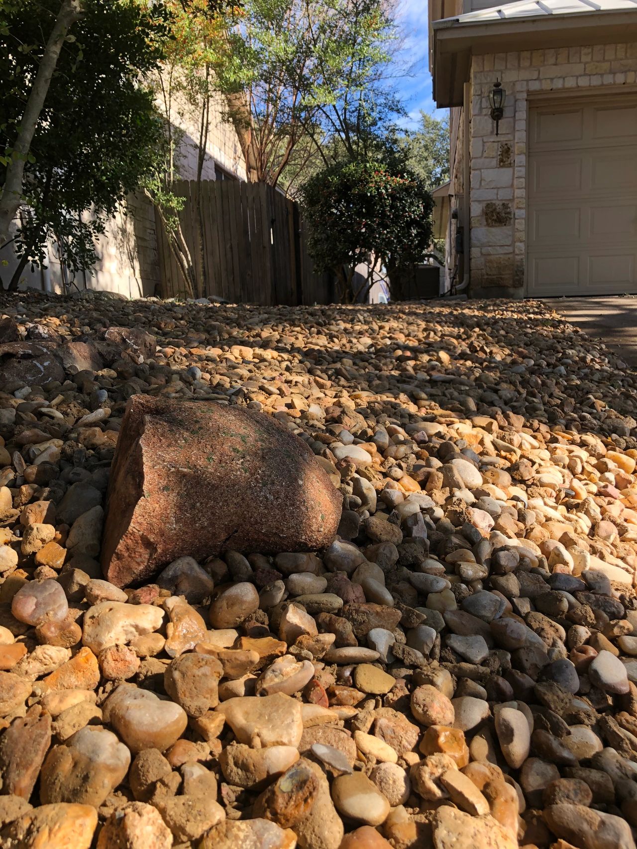 Austin Landscaping With Texas River Stone