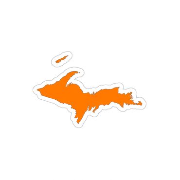 Die-Cut Outdoor Sticker - Blaze Orange Upper Peninsula 