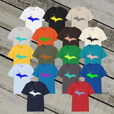 upper peninsula in multiple colors set 3 t-shirt