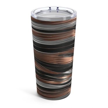 tumbler - copper silver and black