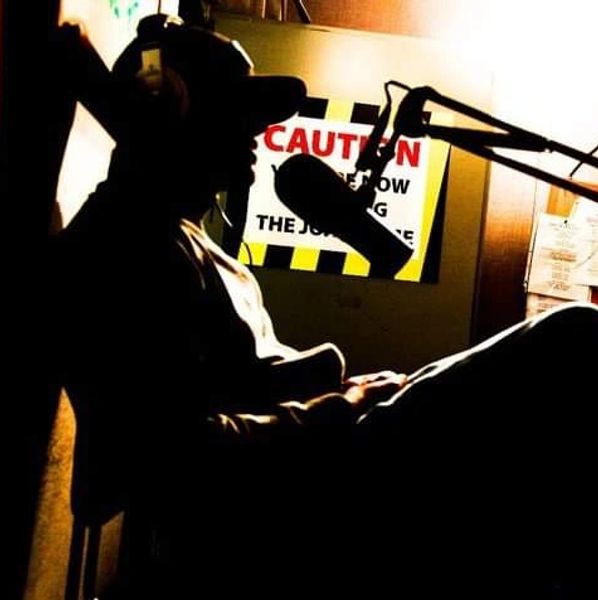 Rocky Parrish at work doing radio on CBS Radio's 106.7 The Fan DC for the Kevin and Rock Show.