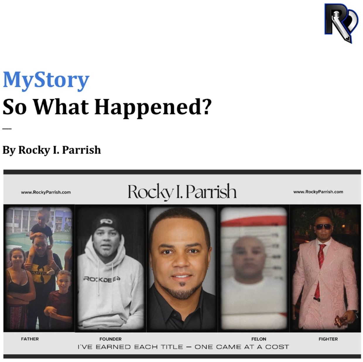 Rocky's first Blog entry that discusses what really happened on the topic of his incarceration.