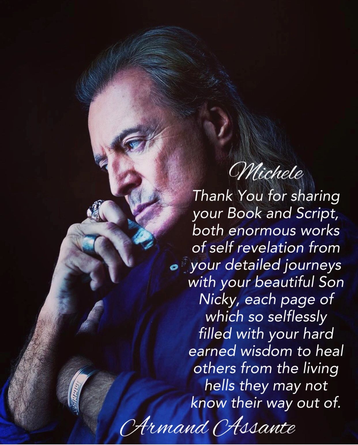 Stay Brave Michele and above all never abandon your healing energy and gifts you have graced everyon