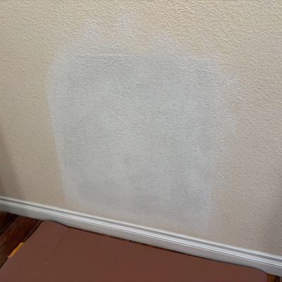 Absolutely perfect drywall patch and texture repair. now with a little paint you'll never know there