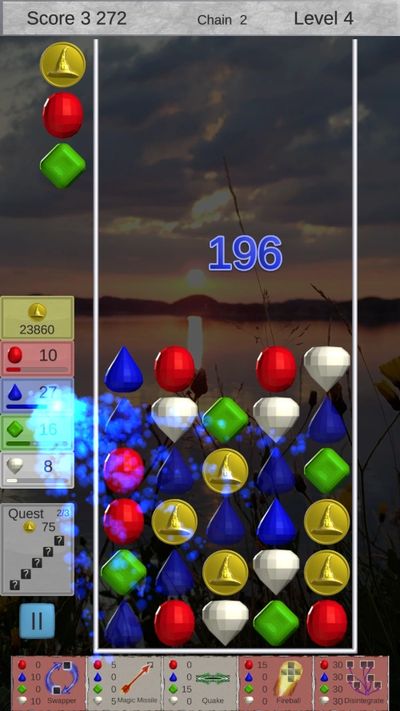 In-game screenshot from Wizard Columns