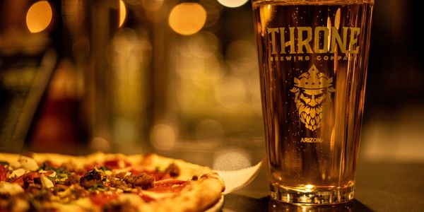 Pizza and Beer at Throne Brewing and Pizza Kitchen in downtown Phoenix Arizona