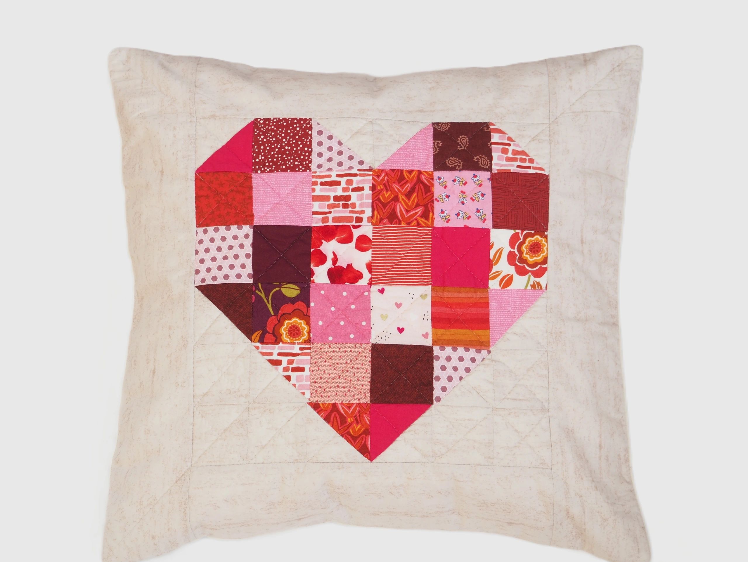 Patchwork Heart Pillow
