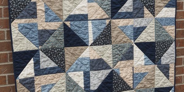 Handmade Blue Patchwork Quilt