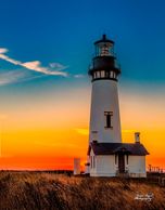 "Sunset at  YaquinaHead Lighthouse"
This magnificent old lighthouse stands as a symbol of the past a